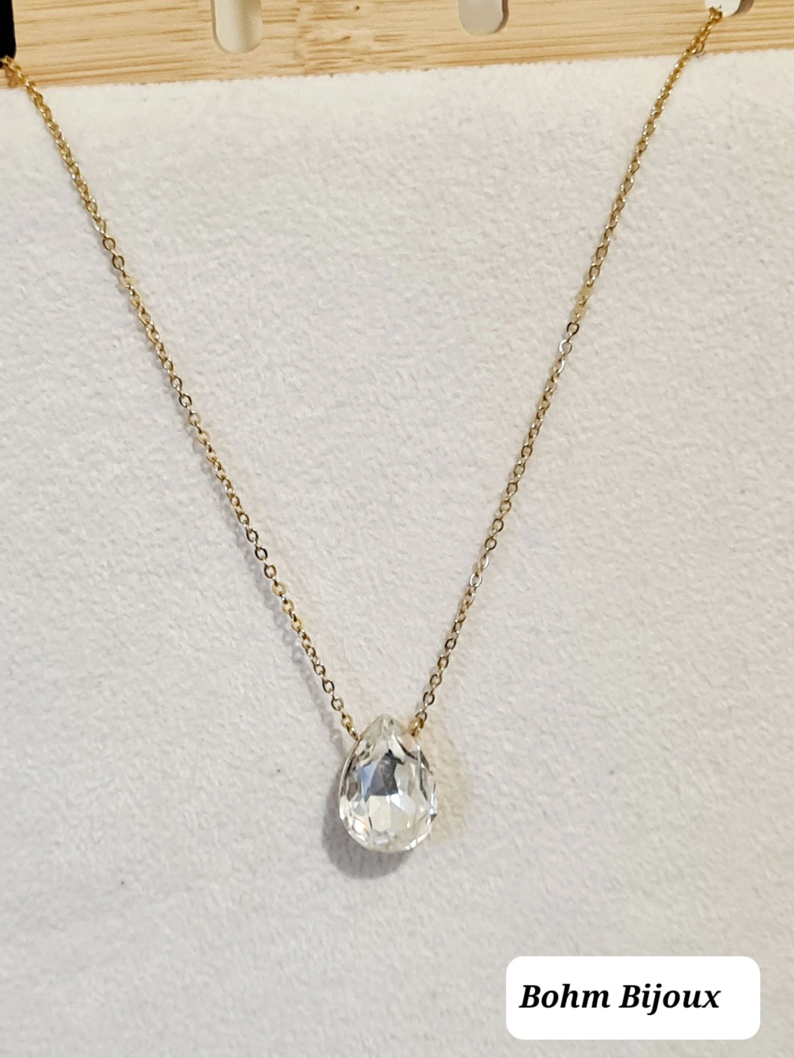 Colar Bohm dourado com cristal Swarovski – photo 2